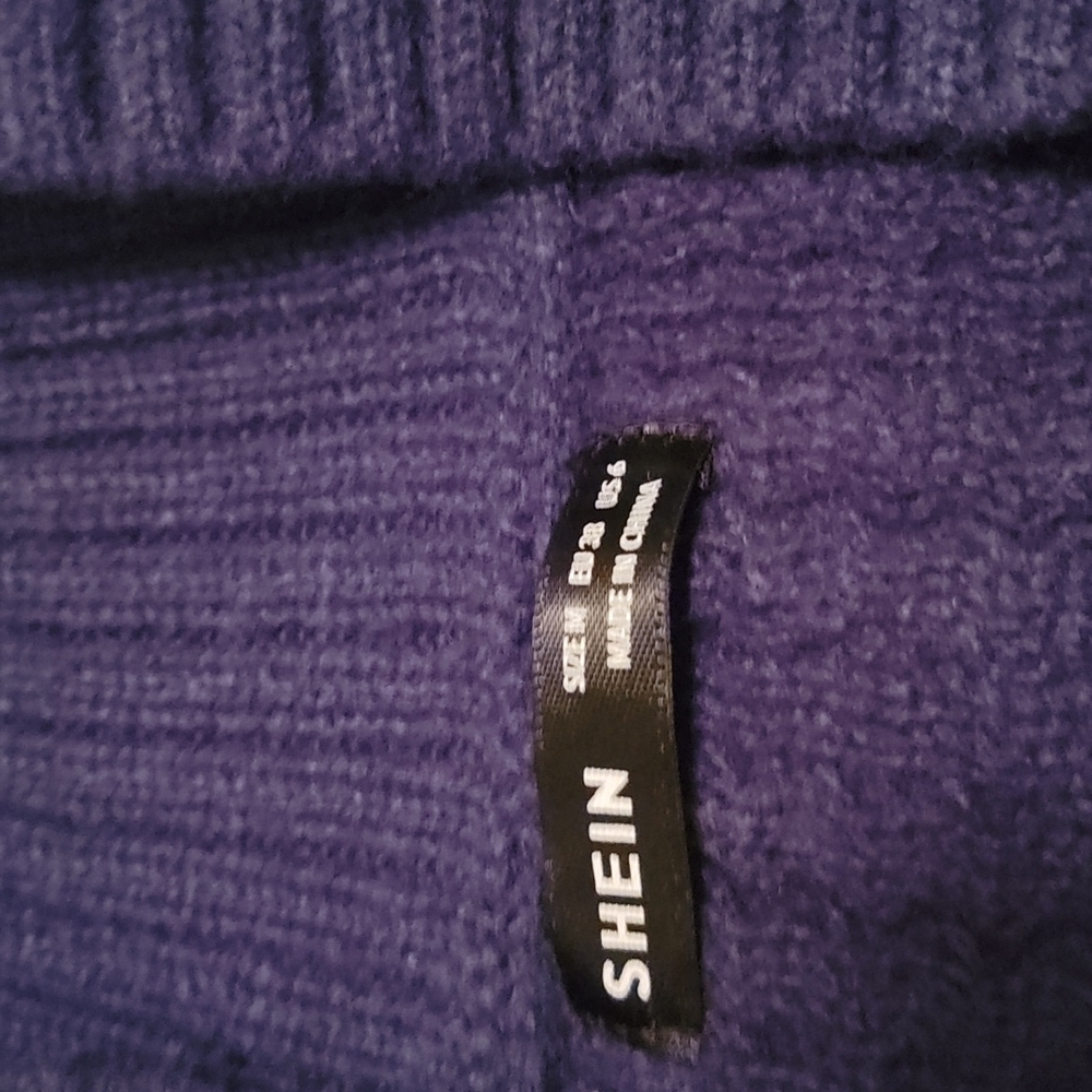 Shein Solid V Neck Wrap Drop Shoulder Sweater Nwot - image 5